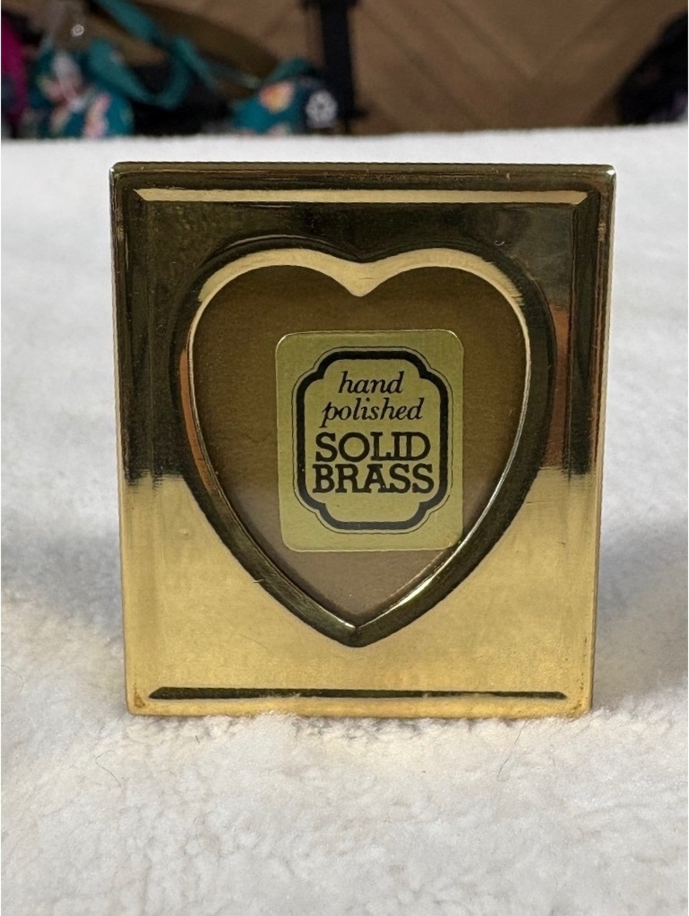 Solid Brass Hand Polished Heart Frame